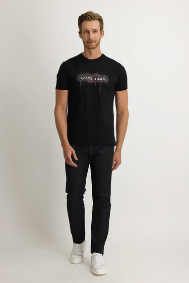 Siyah Regular Fit Likralı Denim Look Pantolon