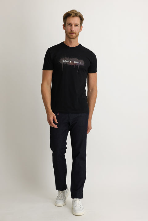 Orta Lacivert Relaxed Fit Rahat Kesim Likralı Denim Look Pantolon