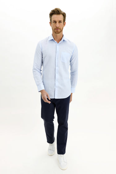 İndigo Relaxed Fit Rahat Kesim Likralı Kanvas / Chino Pantolon