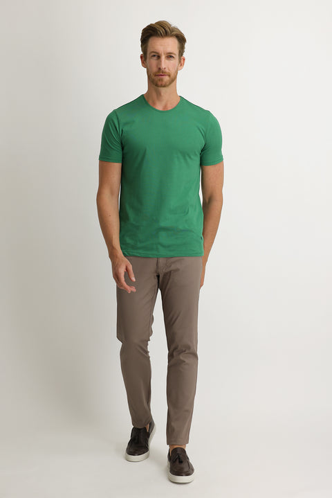 Open Mink Relaxed Fit Eyelet Lycra Canvas / Chino Trousers