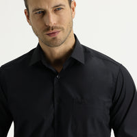 Siyah Uzun Kol Klasik Gömlek