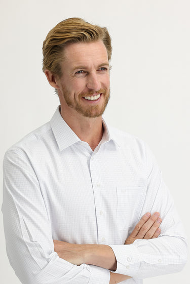 Uçuk Mavi Uzun Kol Regular Fit Kareli Gömlek