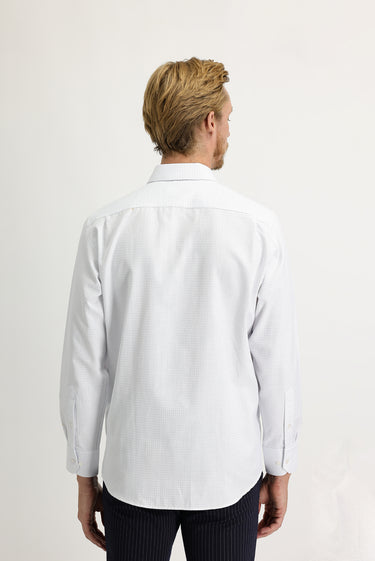 Uçuk Mavi Uzun Kol Regular Fit Kareli Gömlek