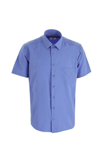 Mavi Kısa Kol Regular Fit Gömlek