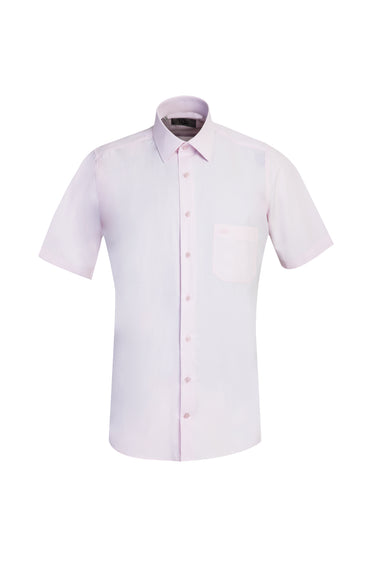 Toz Pembe Kısa Kol Regular Fit Gömlek
