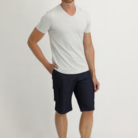 Koyu Mavi Relaxed Fit Rahat Kesim Bermuda Şort