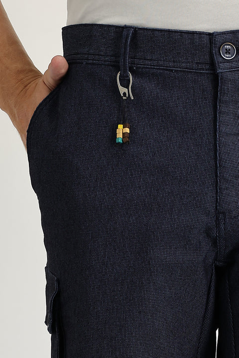 Koyu Mavi Relaxed Fit Rahat Kesim Bermuda Şort