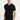 Siyah V Yaka Slim Fit Dar Kesim Nakışlı Tişört