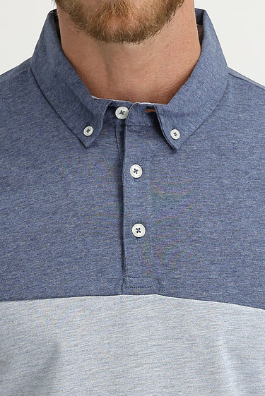 Orta Gri Polo Yaka Regular Fit Desenli Tişört