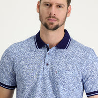 Mavi Polo Yaka Slim Fit Baskılı Tişört