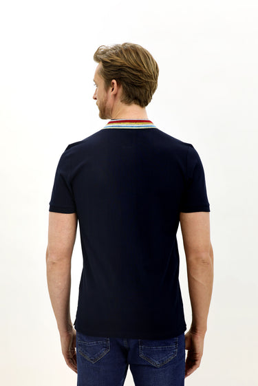 Koyu Lacivert Büyük Beden Polo Yaka Tişört