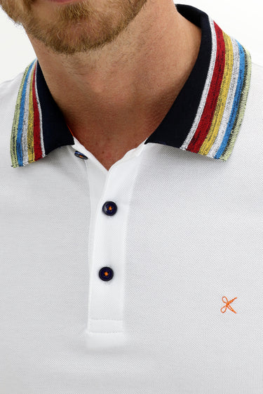 Beyaz Büyük Beden Polo Yaka Tişört