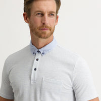 Uçuk Mavi Polo Yaka Regular Fit Tişört