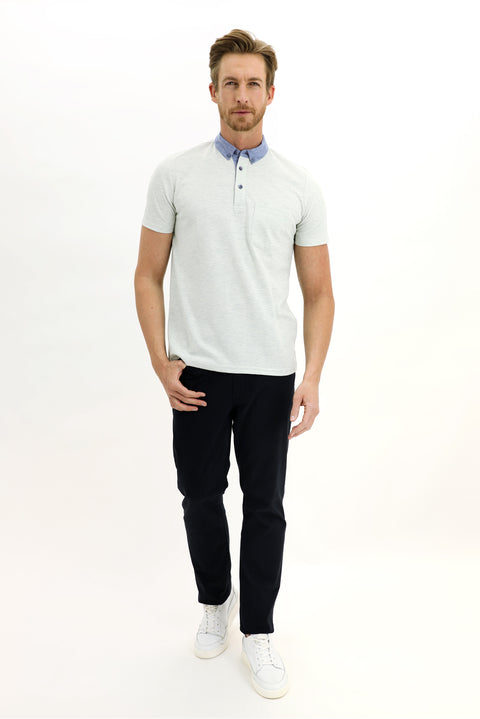Çağla Yeşili Polo Yaka Regular Fit Tişört