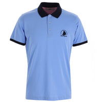 Mavi Polo Yaka Slim Fit Dar Kesim Desenli Tişört
