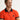 Orta Turuncu Polo Yaka Slim Fit Dar Kesim Desenli Tişört
