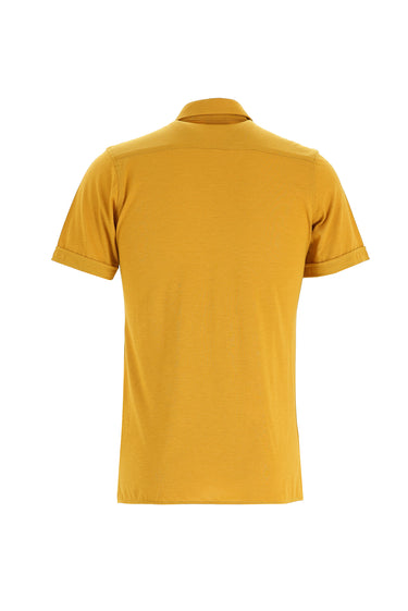 Hardal Polo Yaka Slim Fit Dar Kesim Gömlek Tişört