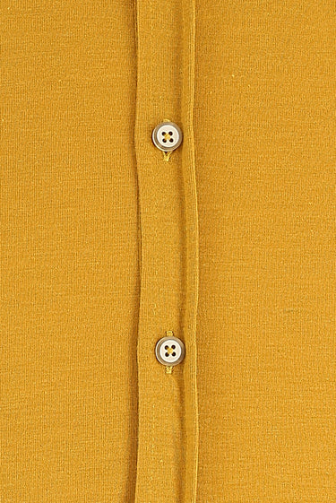 Hardal Polo Yaka Slim Fit Dar Kesim Gömlek Tişört