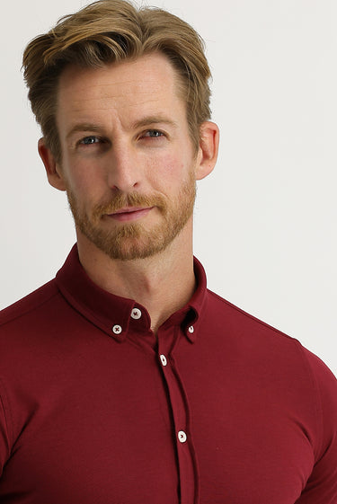 Koyu Bordo Polo Yaka Gömlek Tişört