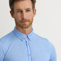 Light Turquoise Polo Collar Shirt T-shirt