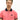 Fuşya Polo Yaka Slim Fit Dar Kesim Desenli Pamuk Tişört
