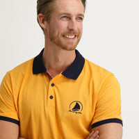 Orta Turuncu Polo Yaka Slim Fit Dar Kesim Desenli Pamuk Tişört