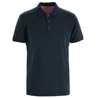 Nefti Polo Yaka Slim Fit Dar Kesim Desenli Pamuk Tişört