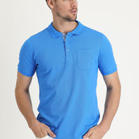Mavi Polo Yaka Slim Fit Dar Kesim Pamuk Tişört