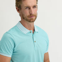 Mint Yeşili Polo Yaka Slim Fit Dar Kesim Pamuk Tişört
