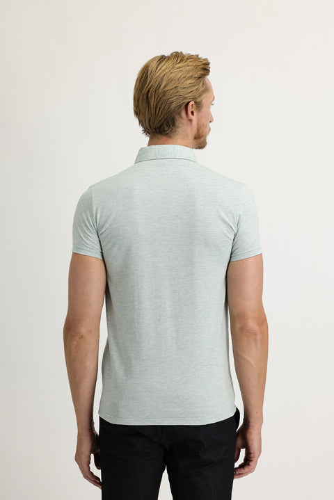 Çağla Yeşili Polo Yaka Slim Fit Dar Kesim Tişört