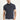 Orta Lacivert Polo Yaka Super Slim Fit Ekstra Dar Kesim Baskılı Pamuk Tişört
