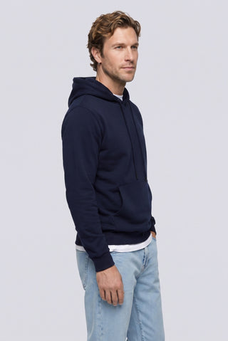 Orta Lacivert Regular Fit Kapüşonlu Pamuklu Sweatshirt