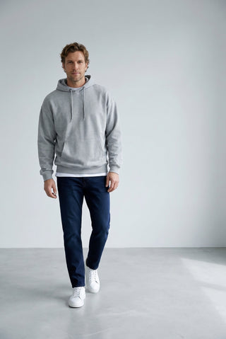 Açık Gri Melanj Kapüşonlu Oversize Pamuklu Sweatshirt