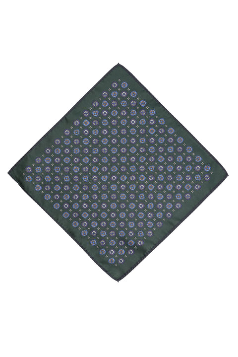 Dark Green Patterned Handkerchief