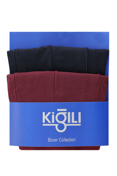 Orta Lacivert 2'li Düz Süprem Boxer Seti