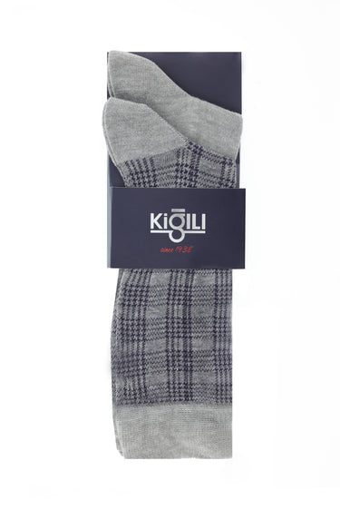 Açık Füme Melanj 2'li Desenli Çorap Seti