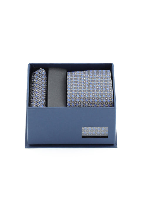 Medium Grey 2-Piece Tie & Pocket Square Set
