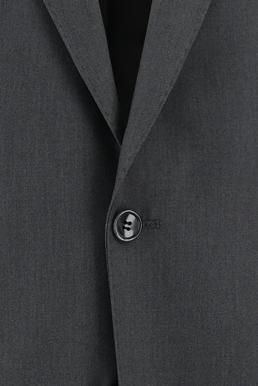 Orta Füme Slim Fit Dar Kesim Klasik Takım Elbise