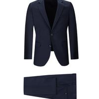 Orta Lacivert Slim Fit Dar Kesim Klasik Takım Elbise