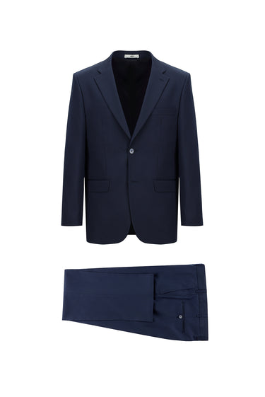 Koyu Lacivert Relaxed Fit Rahat Kesim Klasik Takım Elbise