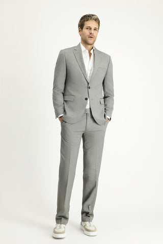 Orta Füme 7 Drop Slim Fit Dar Kesim Takım Elbise