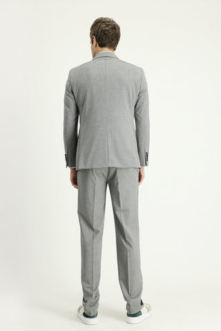 Orta Füme 7 Drop Slim Fit Dar Kesim Takım Elbise