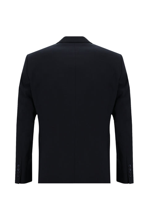 Koyu Lacivert 6 Drop Regular Fit Standart Kesim Yünlü Takım Elbise