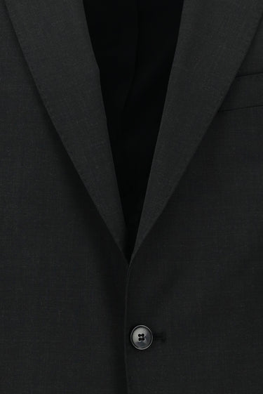 Koyu Antrasit Slim Fit Dar Kesim Yünlü Klasik Takım Elbise