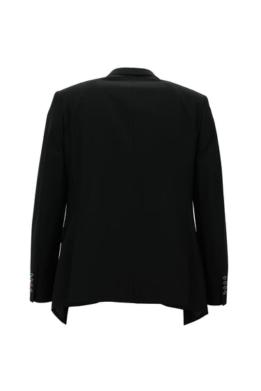 Siyah Slim Fit Dar Kesim Mono Yaka Yelekli Smokin & Damatlık