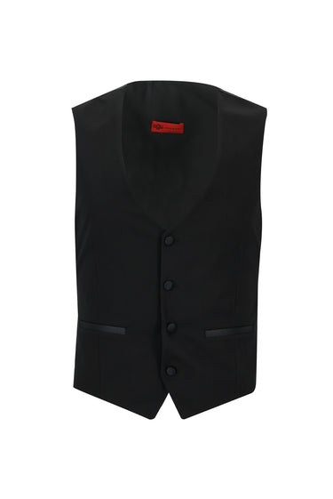 Siyah Slim Fit Dar Kesim Mono Yaka Smokin & Damatlık