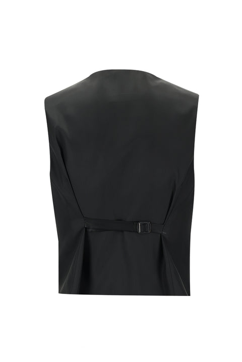 Black 7 Drop Slim Fit Narrow Notch Lapel Vest Tuxedo & Groom Suit