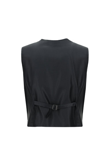 Siyah Slim Fit Dar Kesim Şal Yaka Yelekli Smokin & Damatlık