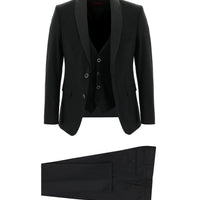 Black 7 Drop Slim Fit Narrow Cut Shawl Collar Vest Tuxedo & Groom Suit