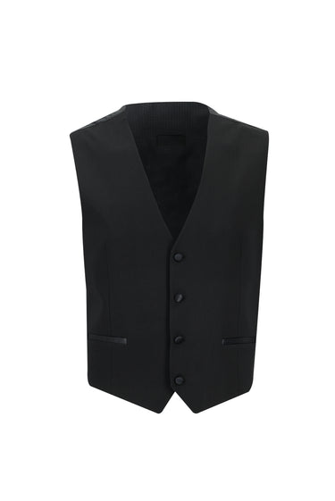 Siyah Slim Fit Dar Kesim Şal Yaka Yelekli Smokin & Damatlık